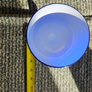 Vintage 1960s Carlo Moretti Cobalt Cased Glass Crystal 6” Wine Glass MCM Italy